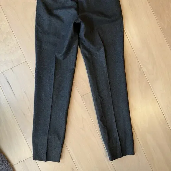 Epaulet Wool Pants 27 Charcoal Gray Made in USA Brooklyn NYC Dress Minimalist